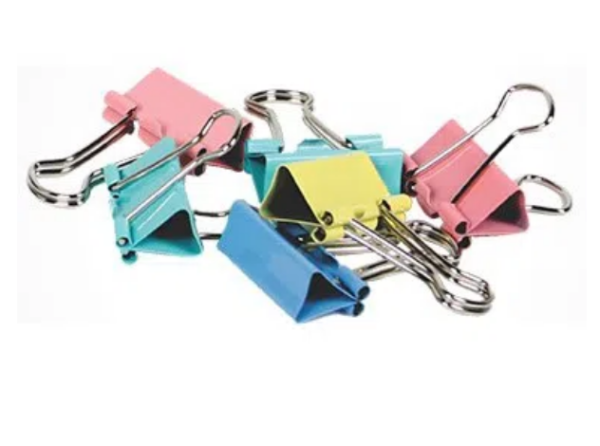 Binder Clips Colorido 41mm com 24 unidades