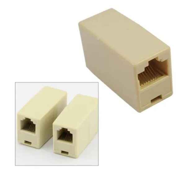 Conector emenda RJ11 para rj11 femea 6 vias linha telefônica internet telefone modem - Image 2